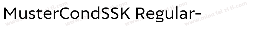MusterCondSSK Regular字体转换